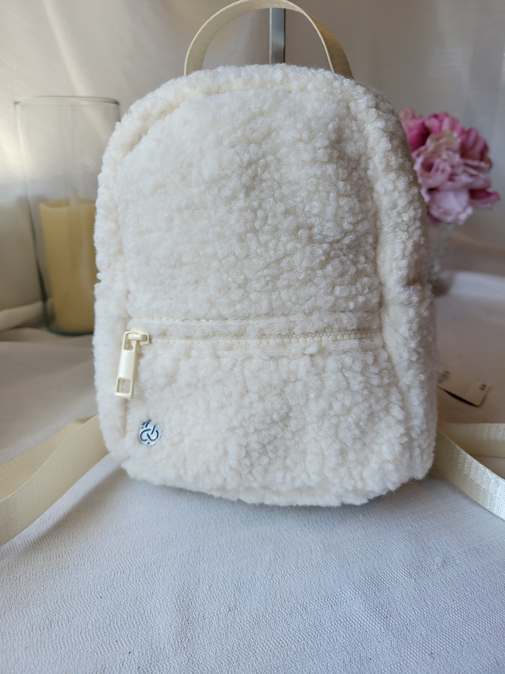 Nordstrom Cozy Cream Sherpa Mini Backpack